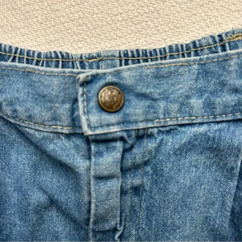 American Profile Dungarees Womens Denim Skirt Midi size 14 vintage